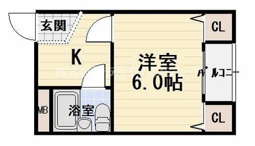 大阪府守口市馬場町1丁目(マンション)の賃貸物件の間取り