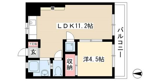 愛知県名古屋市中川区春田4丁目(マンション)の賃貸物件の間取り