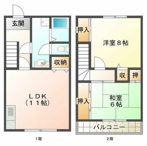 兵庫県神戸市垂水区高丸5丁目(一戸建)の賃貸物件の間取り