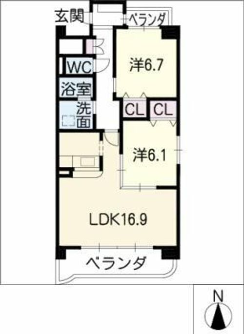 WEST WOOD 1stの間取り