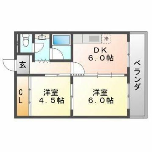 大阪府大阪市東淀川区淡路1丁目(マンション)の賃貸物件の間取り