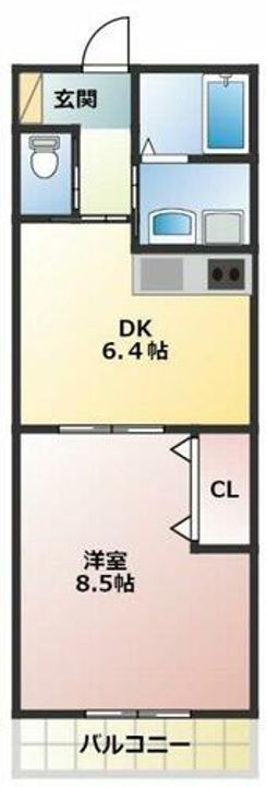 アベニールKの間取り