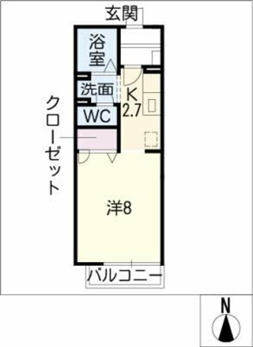 カスティーヌ青山Ⅱの間取り
