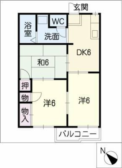 スカイルコスモスC棟の間取り