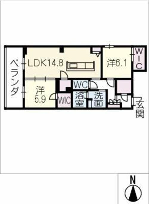 セリシール ビジュの間取り