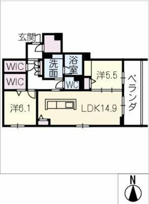 セリシール ビジュの間取り