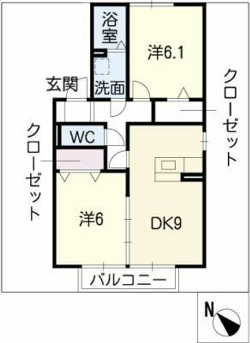 アリエス翔の間取り