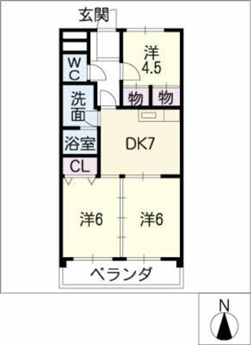 サンライフ喜多山 東棟の間取り