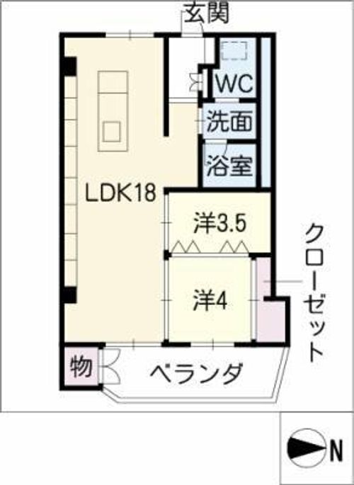 エスポア覚王山503号室の間取り