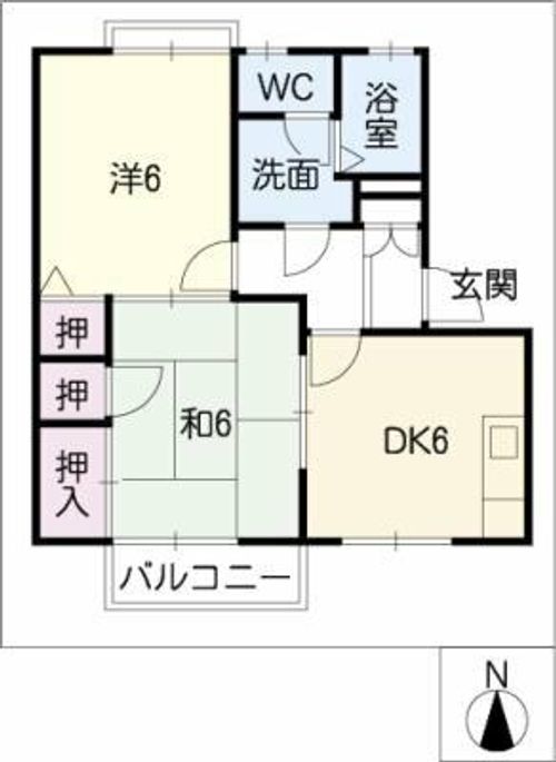 サンハイツルナⅡの間取り