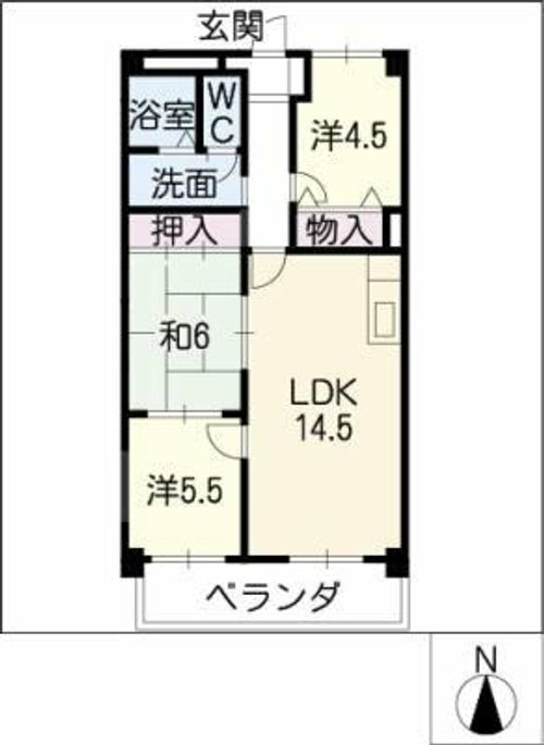 プレシオン猫洞の間取り