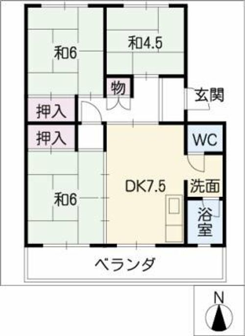 メゾン東栄Bの間取り