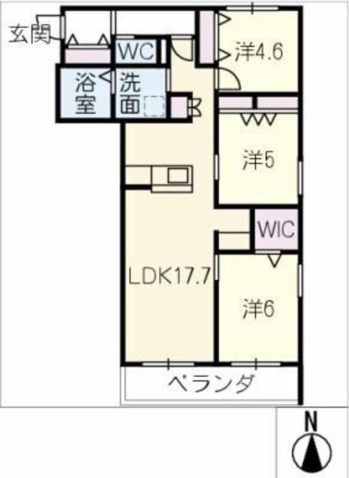 メゾン天白公園東 E棟の間取り
