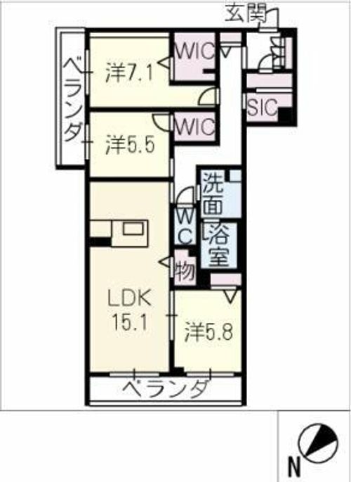 ヴェルデ小田井の間取り