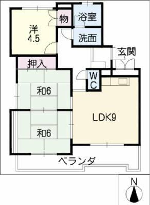 リバービレッジハイツの間取り