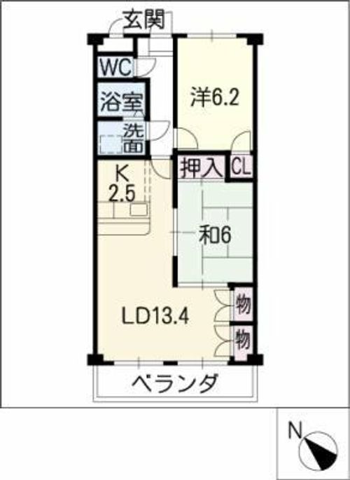 クリアパレス Ⅷの間取り