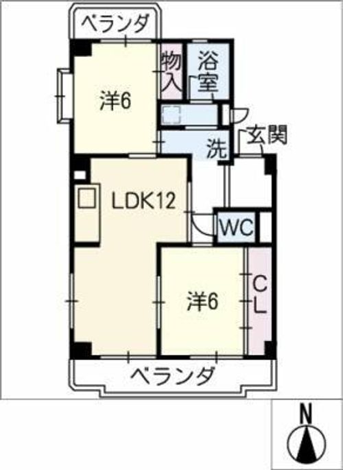 楠マンションの間取り
