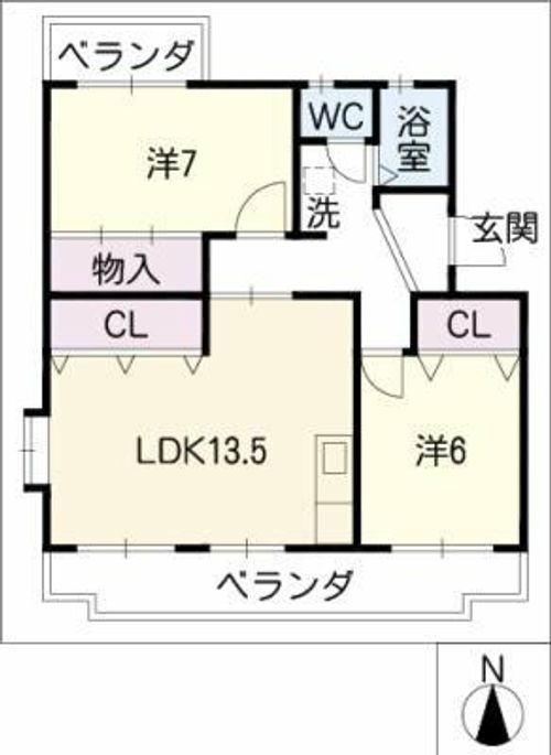 グリーンヒル東新Cの間取り