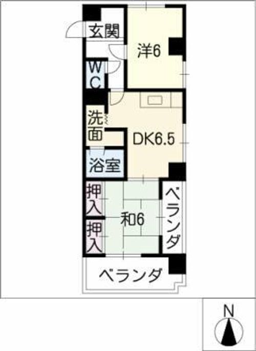 コーポニューフレンド第一の間取り