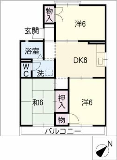 ハイツ山中の間取り