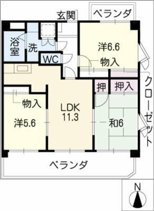 シャルムの間取り