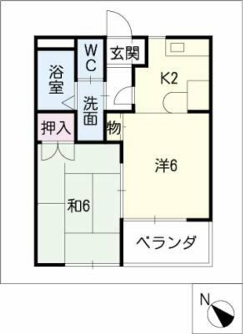 東マンションⅡの間取り
