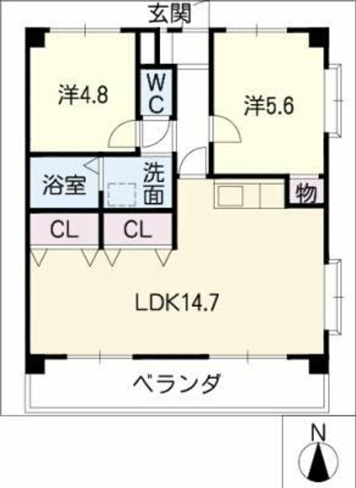 メゾン貴船 Cの間取り