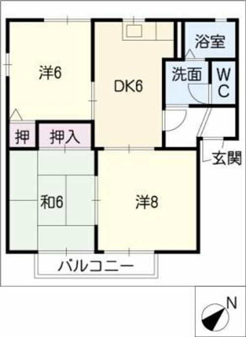 ディアコート本興寺Aの間取り