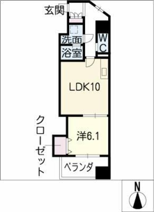 カスタリア志賀本通の間取り