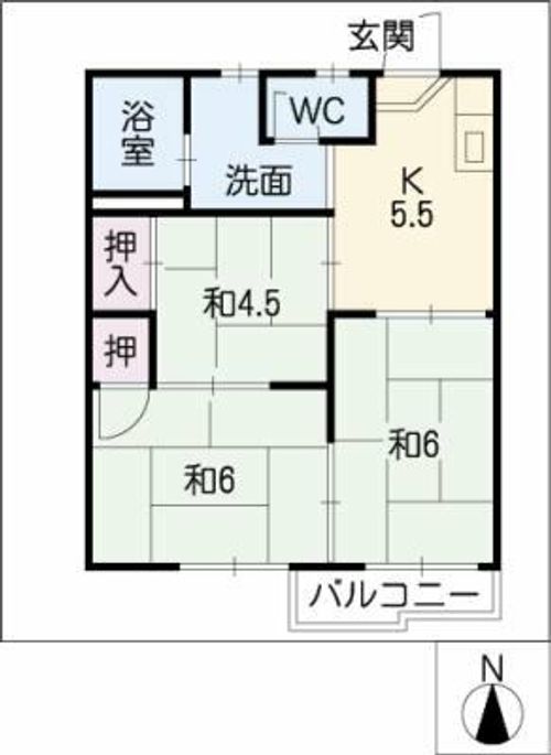 フォーブル浄水Ⅱの間取り