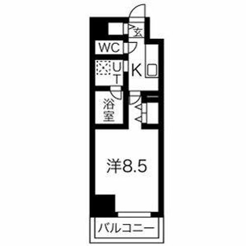 リシュドール名駅南0607の間取り