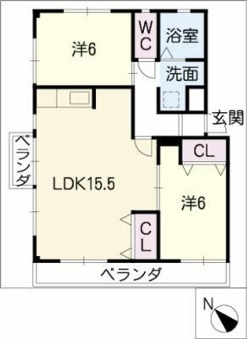コーポ豊明の間取り