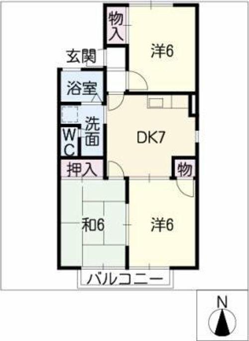 イーストアヴェニューB棟の間取り