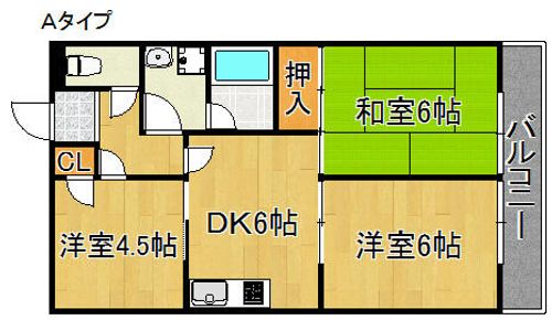 ベルフォーレ日根野の間取り