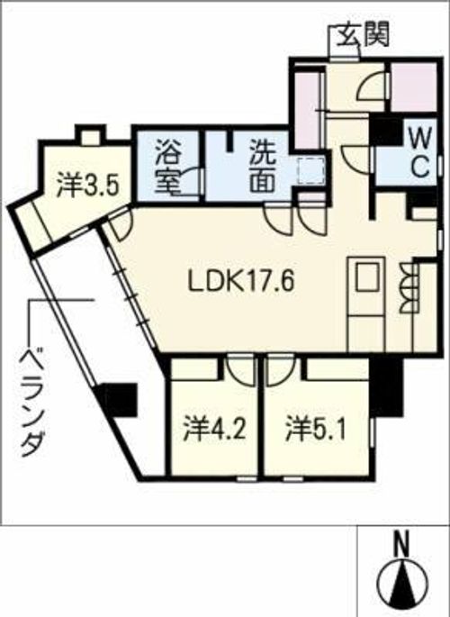 MOTHER(吹上)の間取り