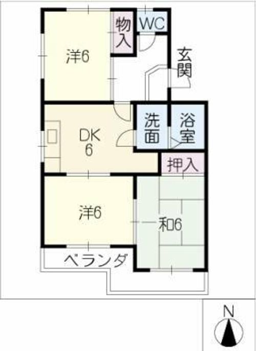 サンアイコートA棟の間取り