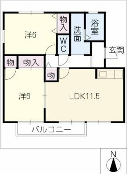 ヴィラージュの間取り