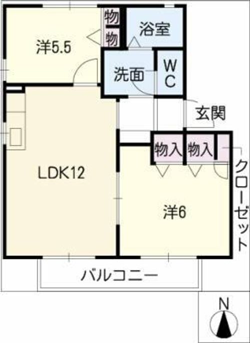 サニーコートA棟の間取り