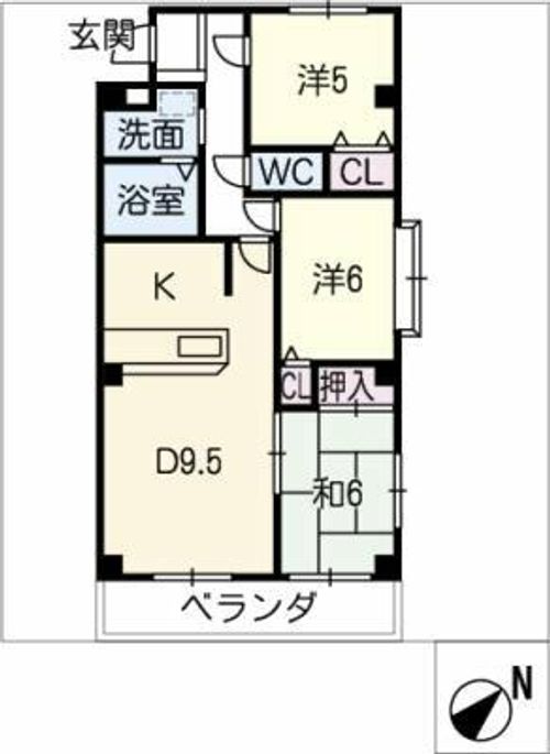 ロイヤルレインボー美合401号の間取り