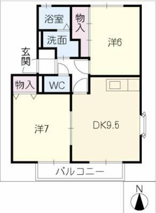 メルベーユⅠ棟・Ⅱ棟の間取り