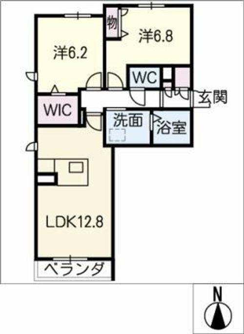 エクラージュ黒田の間取り