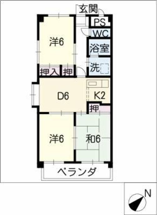 ヴェルドミール中根の間取り