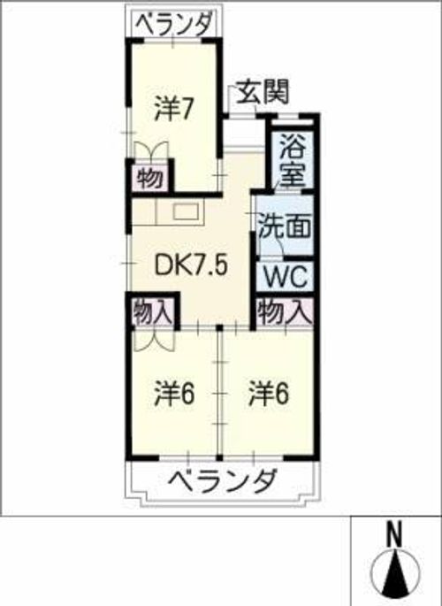 レジデンス南谷の間取り