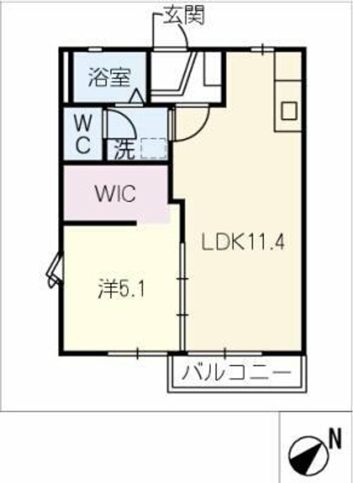 フレグランス田園Bの間取り
