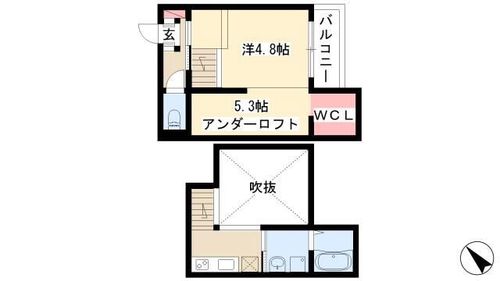 i・スペース小本203の間取り