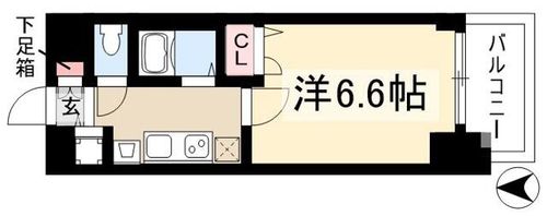 プレサンス名古屋STATIONアブソリュート0701の間取り