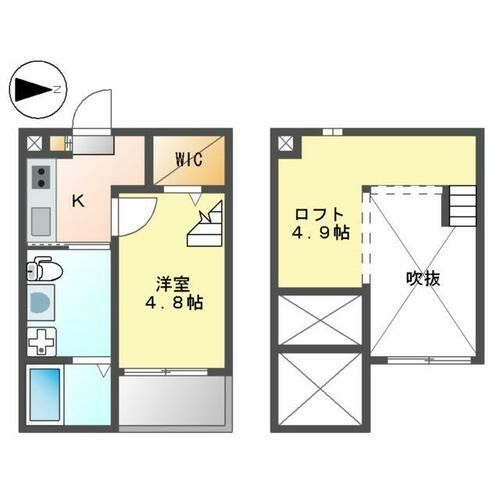 ラテール庄内通(La Terre庄内通)102の間取り