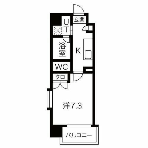愛知県名古屋市名東区宝が丘(マンション)の賃貸物件の間取り