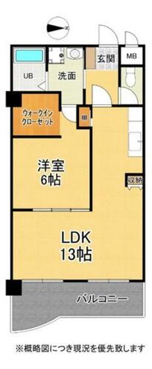 OMマンション東生駒の間取り