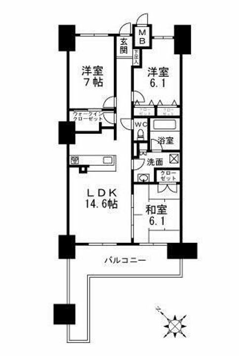 プロパレス泉ヶ丘の間取り